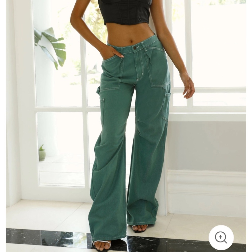 LIONESS Miami Vice Pants- Forest Green